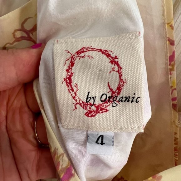 Anthropologie O by Organics Floral Pink/Yellow Dress Size 4 - Picture 9 of 11